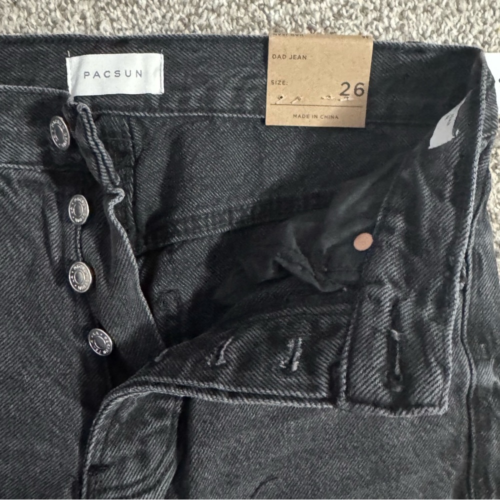 PacSun Charcoal Button-Fly Jeans
